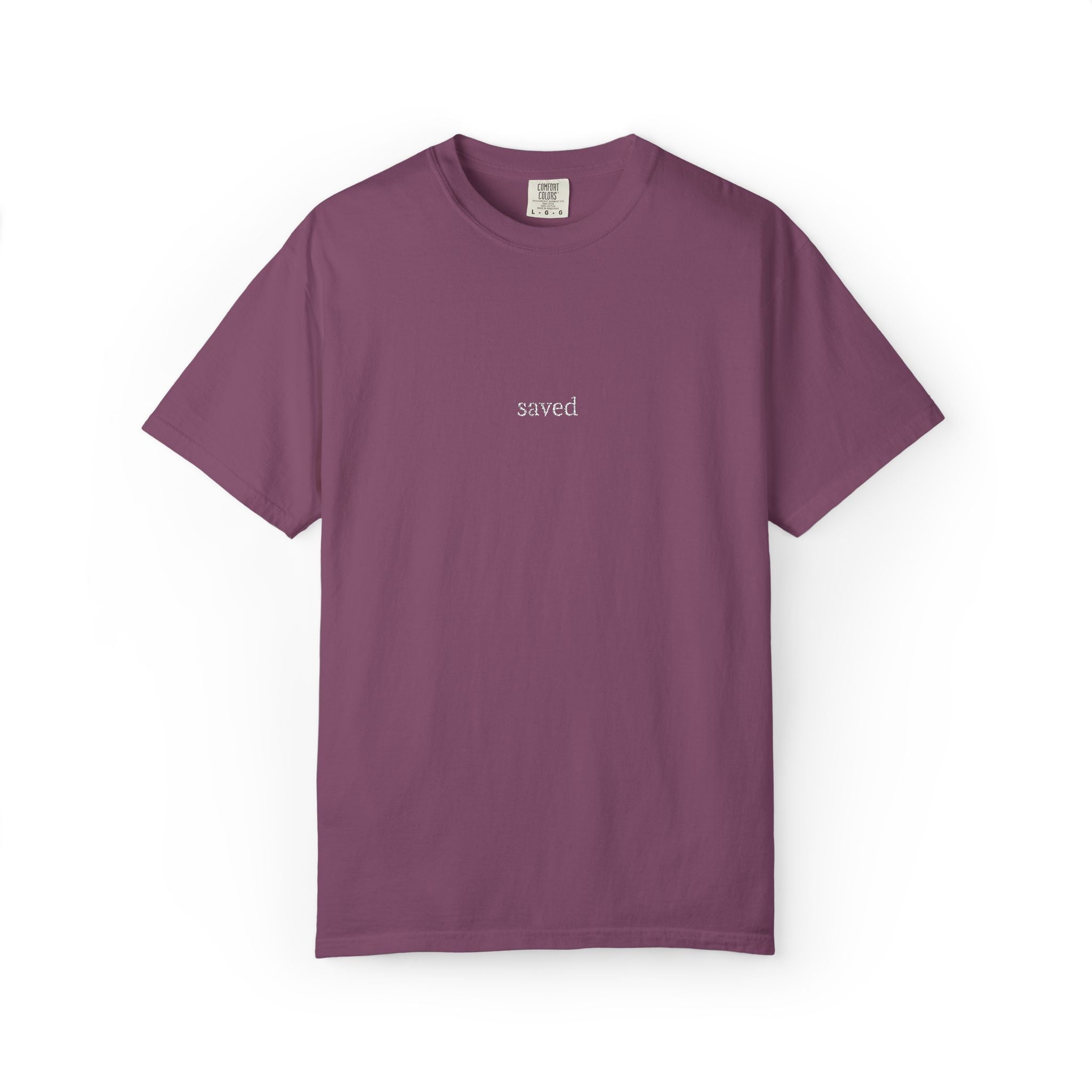 saved | embroidered comfort color t shirt
