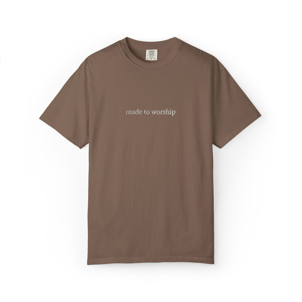 made to worship | embroidered comfort color t shirt