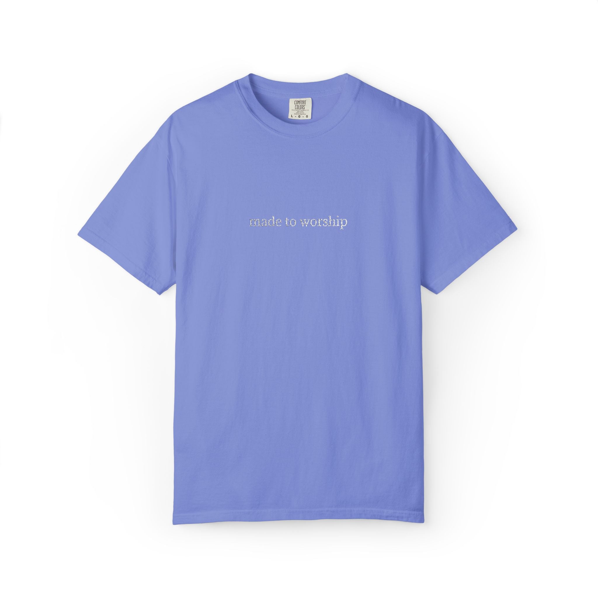 made to worship | embroidered comfort color t shirt