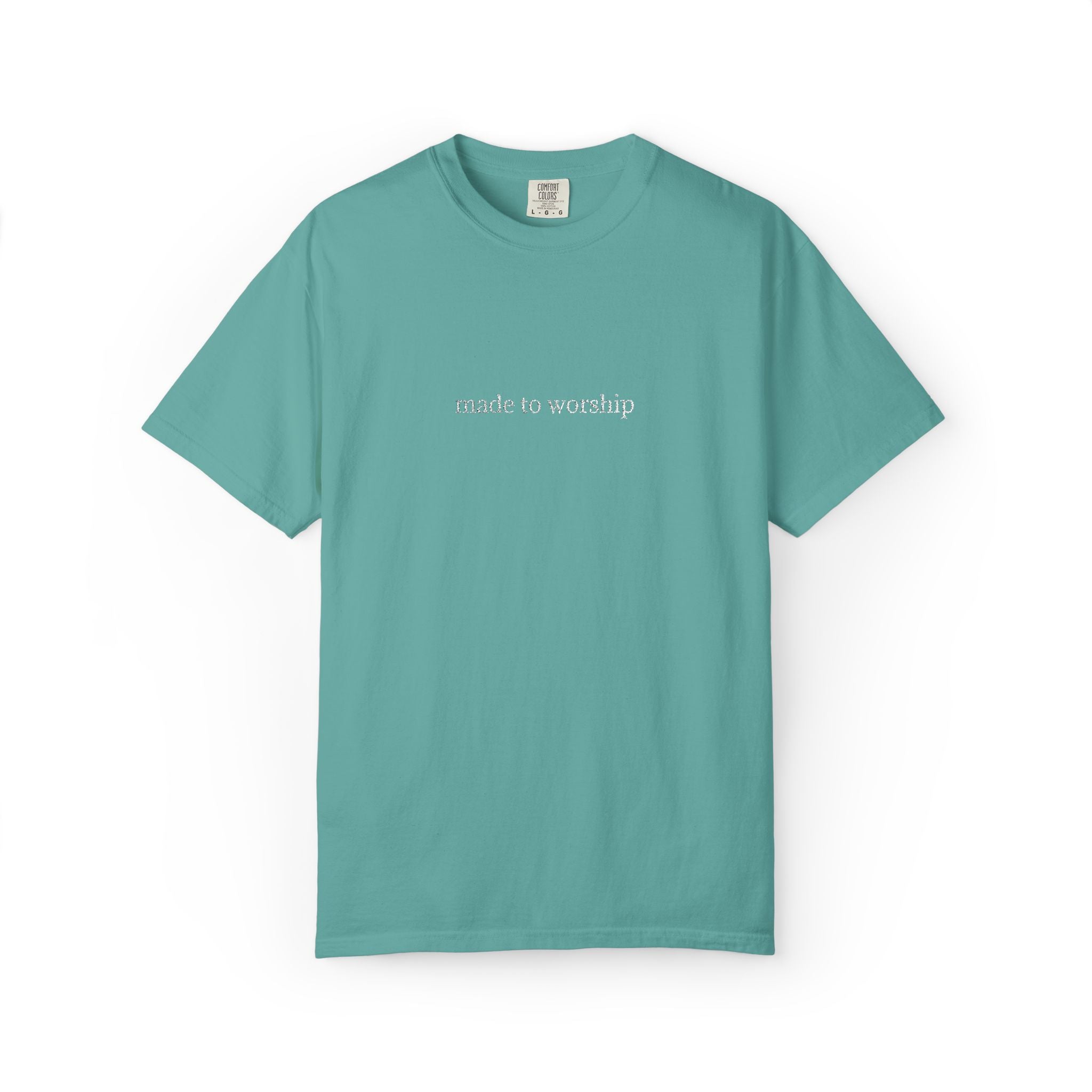 made to worship | embroidered comfort color t shirt