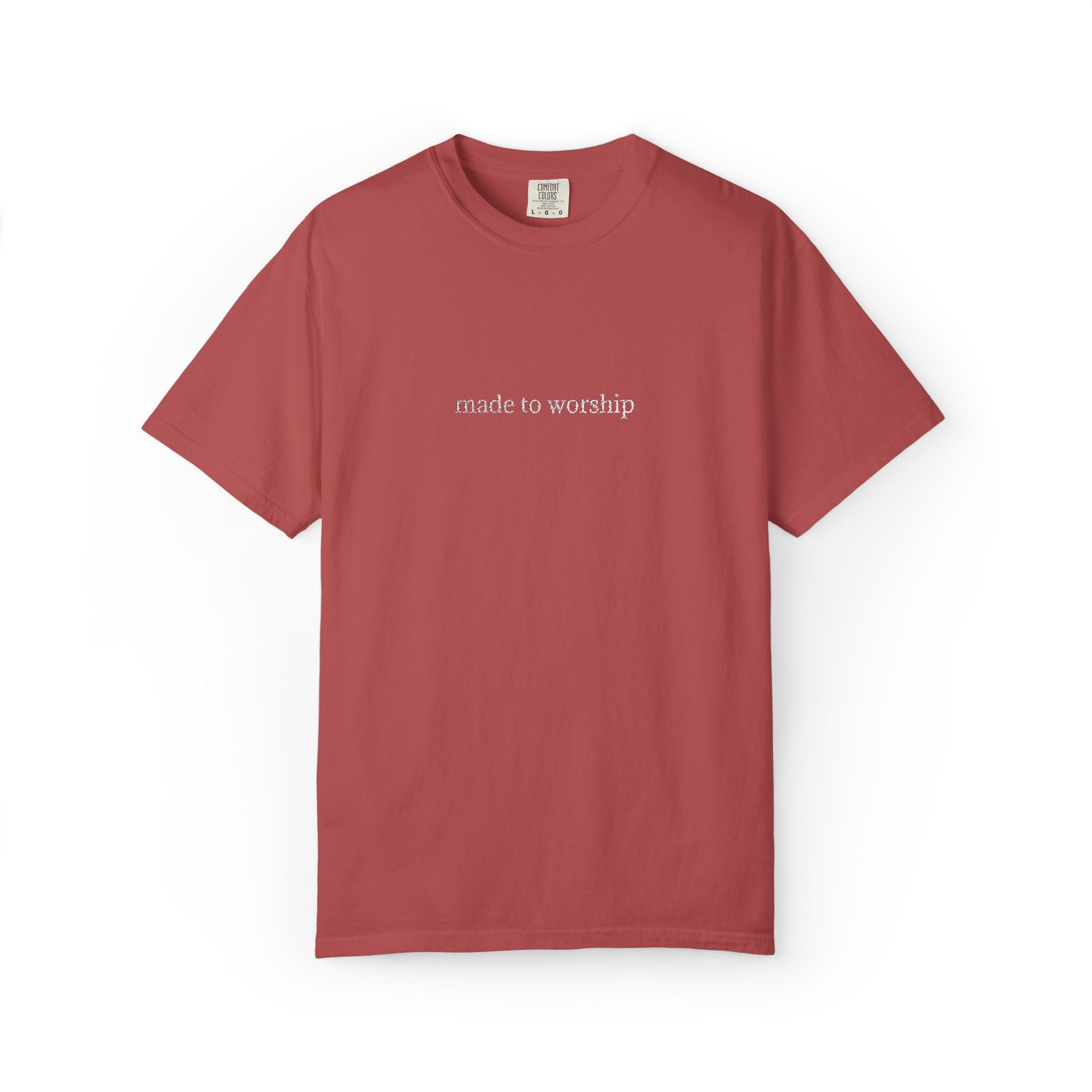 made to worship | embroidered comfort color t shirt